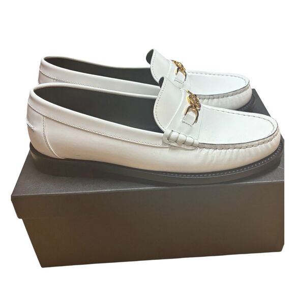 Versace Medusa '95 leather loafers in White NWB Size 38.5/ US 8 1/2 - Picture 4 of 10